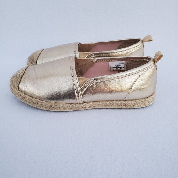 Osh Kosh Little Girls Belle Casual Gold Slip On Shoe Size 11M - Picture 3 of 6